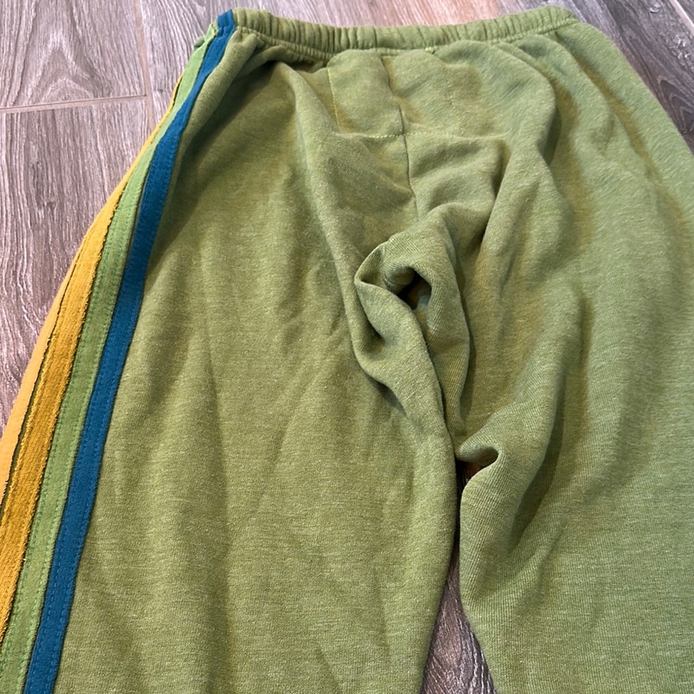 Aviator Nation Olive 6 stripe womens sweatpants Joggers size small - Picture 7 of 7